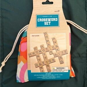 Wooden portable Scrabble Set with Travel Bag